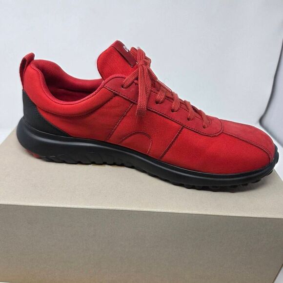 CAMPER CANICA RED BLACK NUBUCK RUNNING SNEAKERS SHOES MENS SIZE 12 EU 45 NEW - Picture 5 of 8